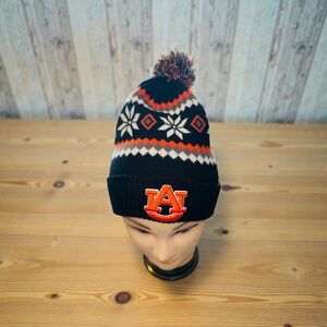 Top Of The World Auburn Tigers Football Beanie Cap Unisex Snow Print EUC